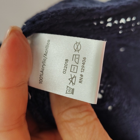 Lascana For Venus Navy Sweater Size Small Long Sleeve Loose Stitch Cover - Picture 7 of 8